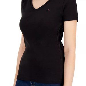 Tommy Hilfiger Black V-Neck T-Shirt NWT
